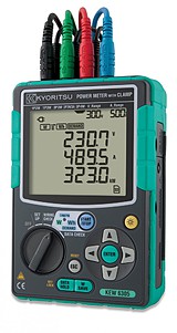 KEW Model 6305 Измеритель мощности в комплекте с клещевыми адаптерами (Ø40, 500 А)