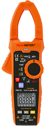 PM2128 	Токовые клещи PeakMeter  True RMS AC/DC